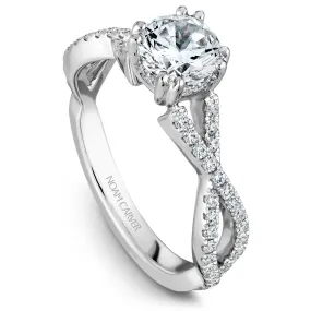 Noam Carver Twist Diamond Engagement Ring Setting in White Gold