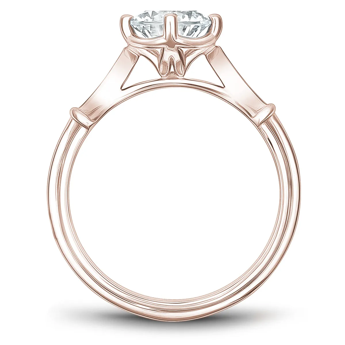 Noam Carver Vintage Diamond Engagement Ring Setting in Rose Gold