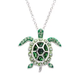 Ocean SS August Turtle Birthstone Pendant