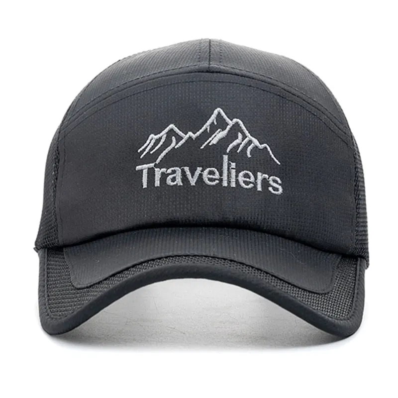 Outdoor Sport Cap For Men Traveliers Letter Baseball Cap Male Adjustable Fishing Hat Casual Leisure Summer Trucker Hat