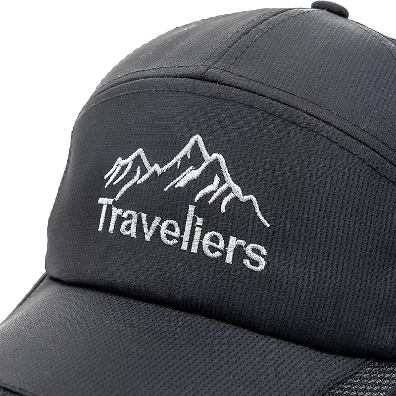 Outdoor Sport Cap For Men Traveliers Letter Baseball Cap Male Adjustable Fishing Hat Casual Leisure Summer Trucker Hat