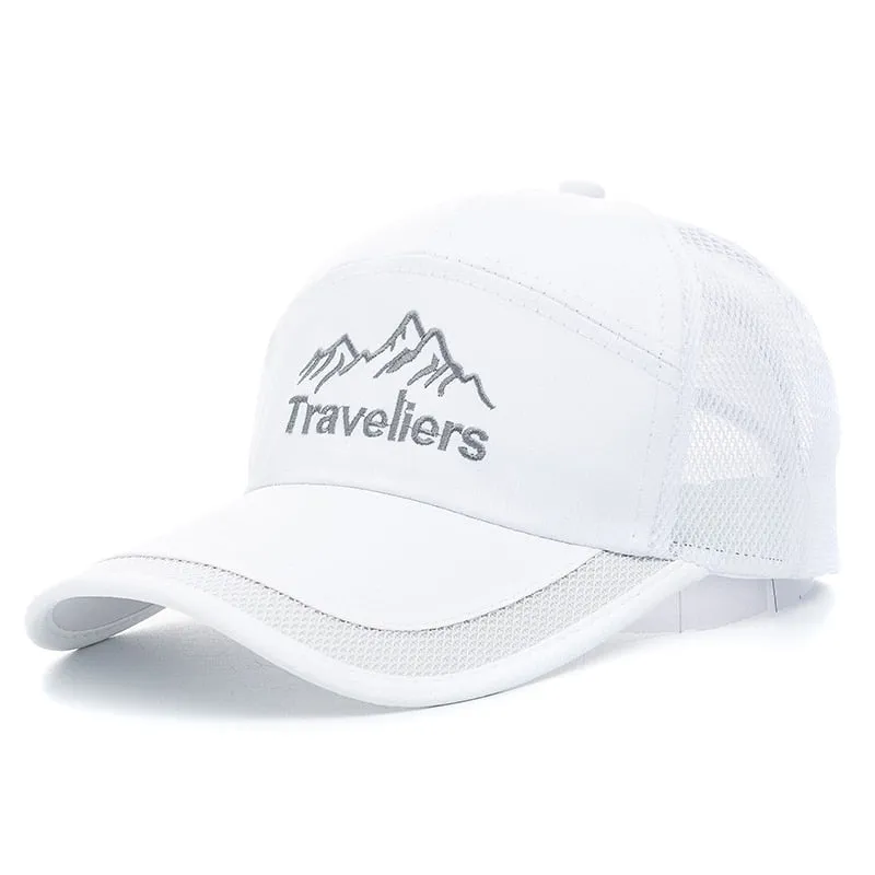 Outdoor Sport Cap For Men Traveliers Letter Baseball Cap Male Adjustable Fishing Hat Casual Leisure Summer Trucker Hat