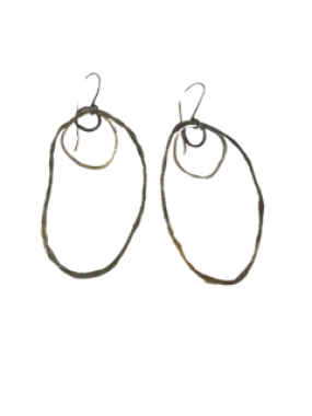 Oval Concentric Circles Earrings