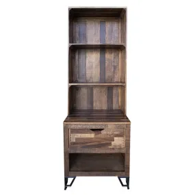 Paulo Multi-Wood 1 Drawer Pier Bookcase