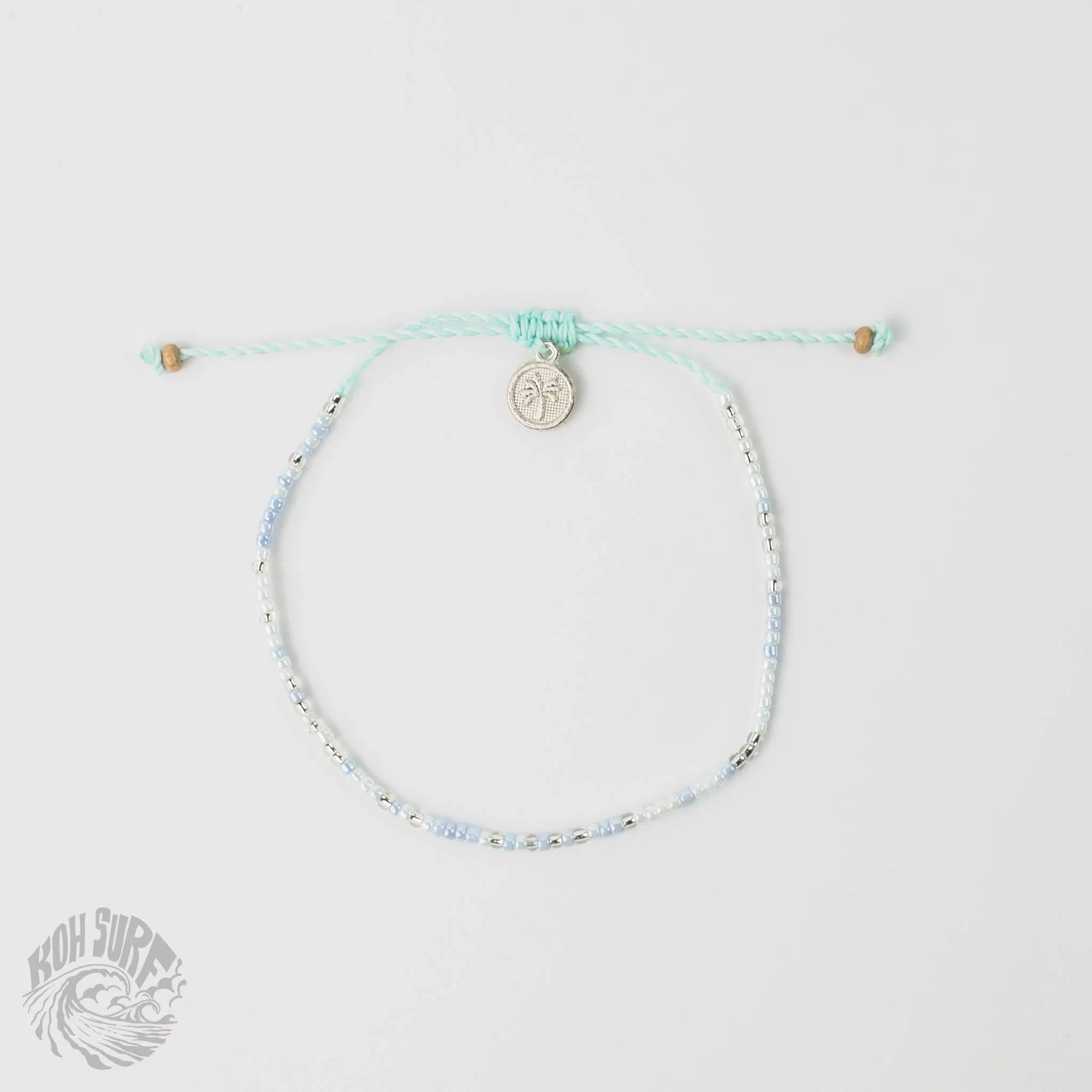 Pineapple Island -  Alila Dainty Beaded Anklet, Beach Anklet by Koh Surf: Black & Gold