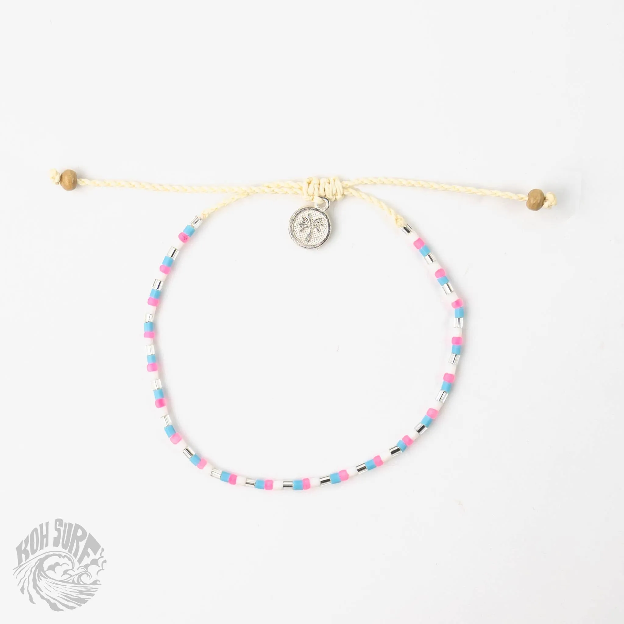 Pineapple Island -  Alila Dainty Beaded Anklet, Beach Anklet by Koh Surf: Black & Gold