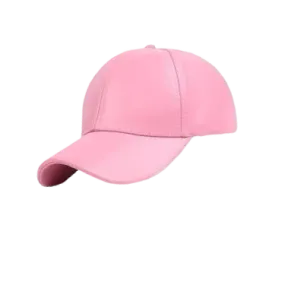 Pink Men's Leather caps 100% Genuine Leather Baseball Unisex Cap