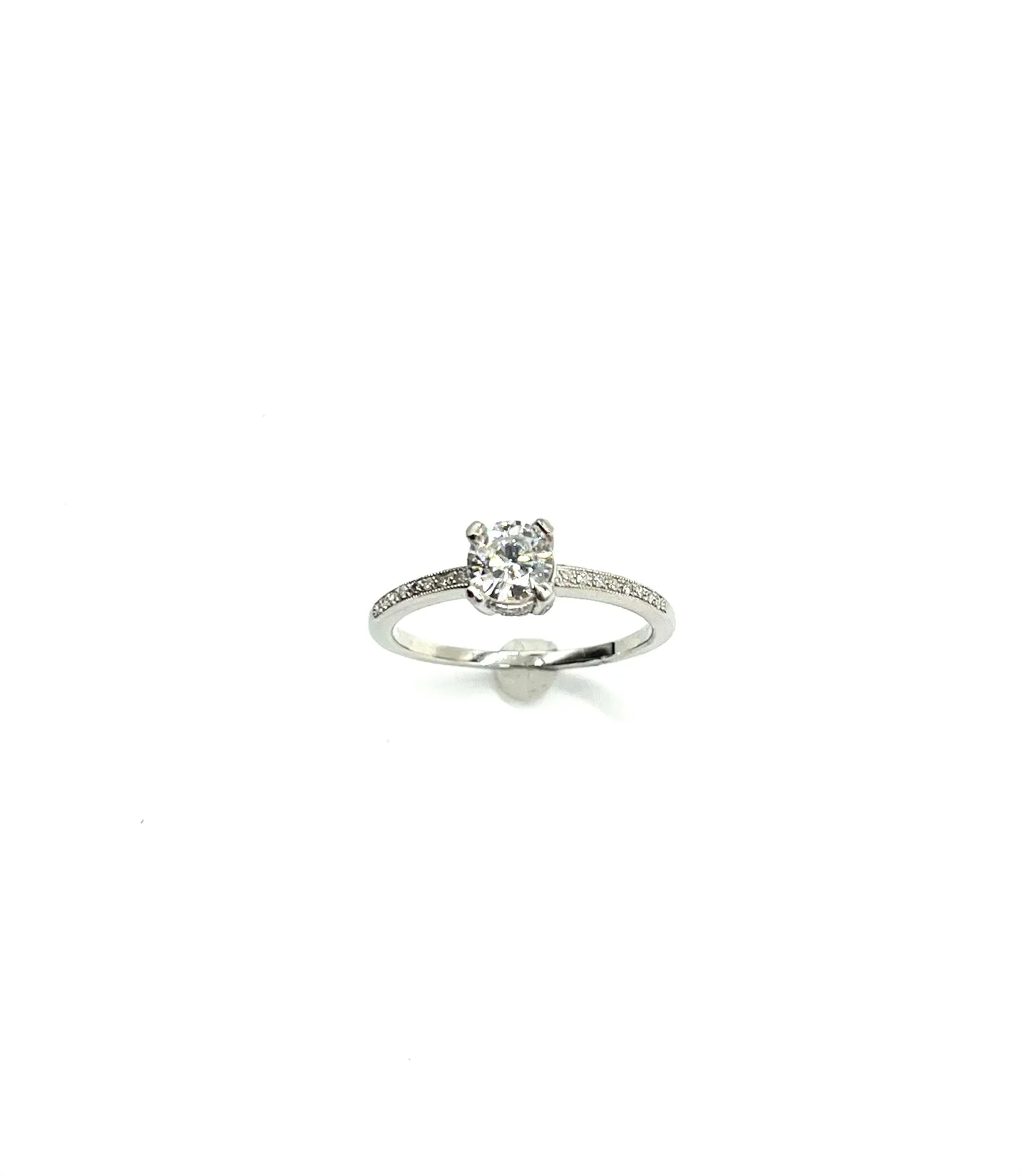 Platinum Natural Diamond Engagement Ring