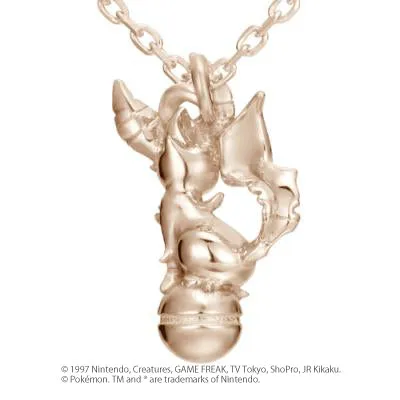 [Pokémon]Leafeon& Pokéball necklace K18 rose gold