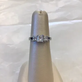 Princess Cut 3 Stone Engagement Ring