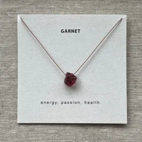 Raw Garnet Necklace - Passion