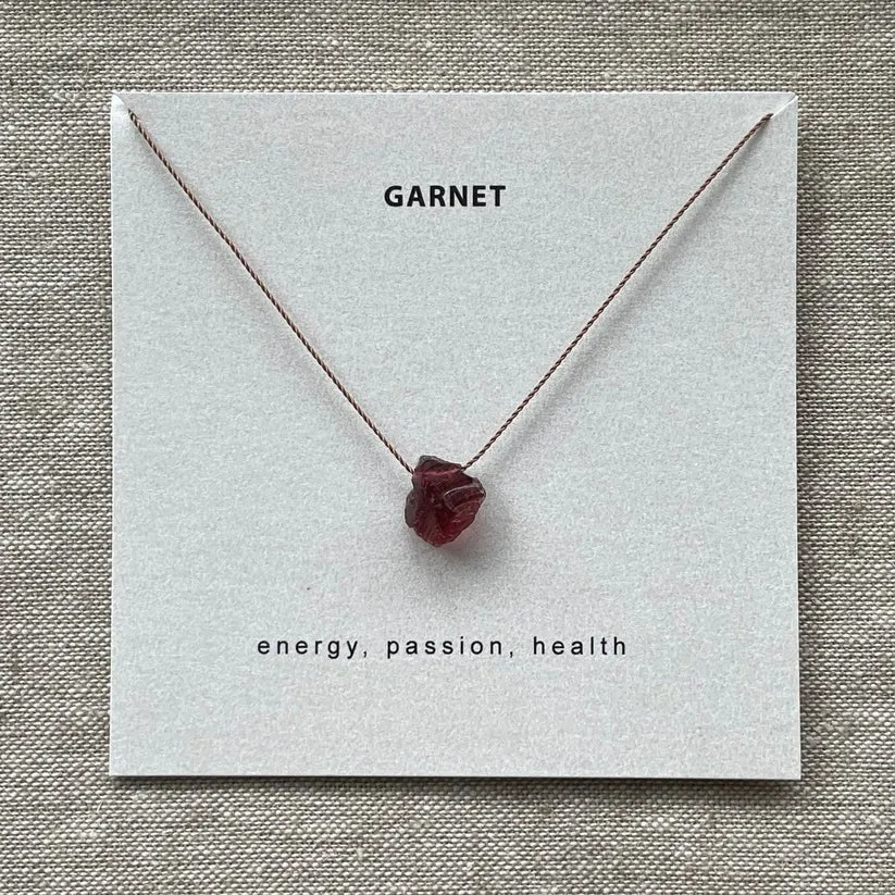 Raw Garnet Necklace - Passion