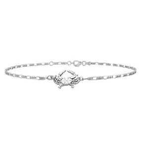 Real Silver Silver Crab Anklet