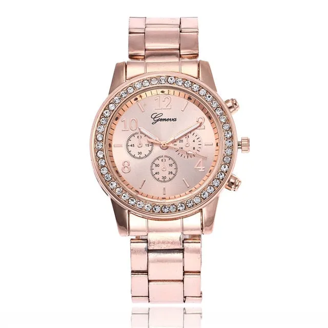 Rose Gold & Silver Watch