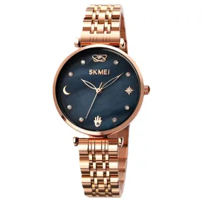 Rose Gold Diamond Pearl Shell Women's Watch Simple Women's Quartz Watch