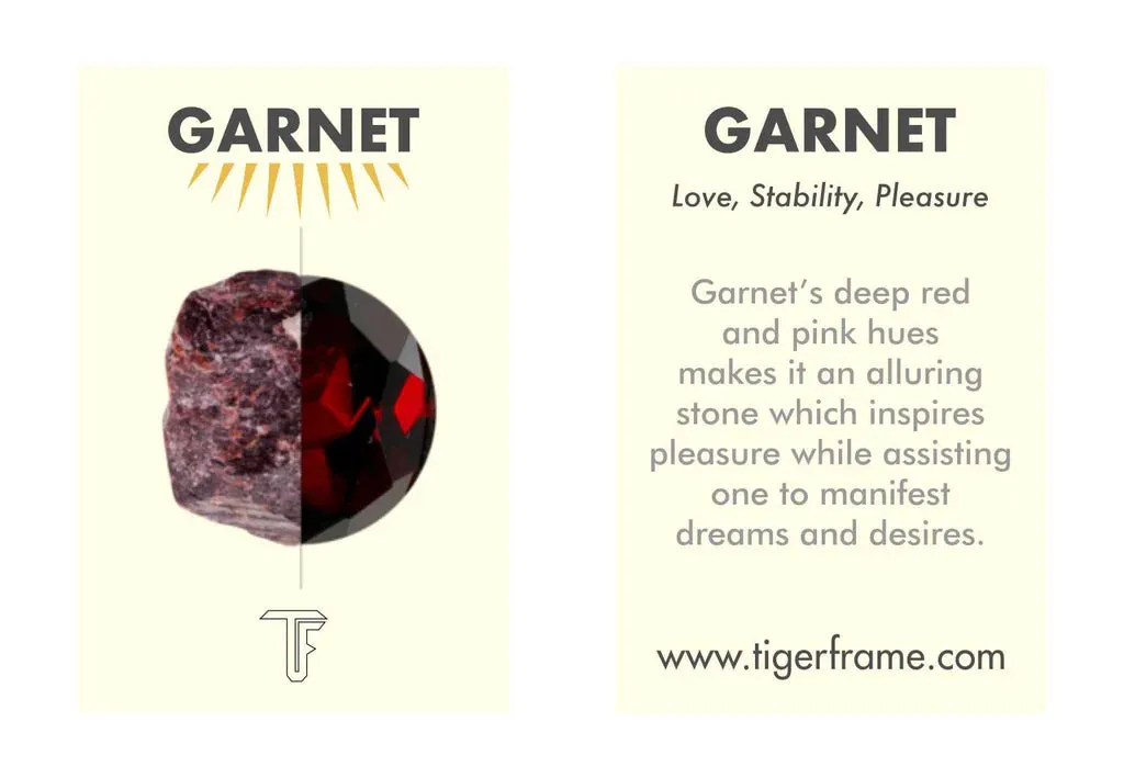 ROUGH GEM NECKLACE - GARNET - GOLD