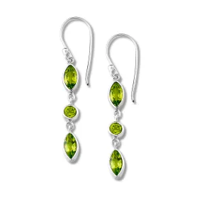 Samuel B. Sterling Silver Peridot Drop Earrings (96964)