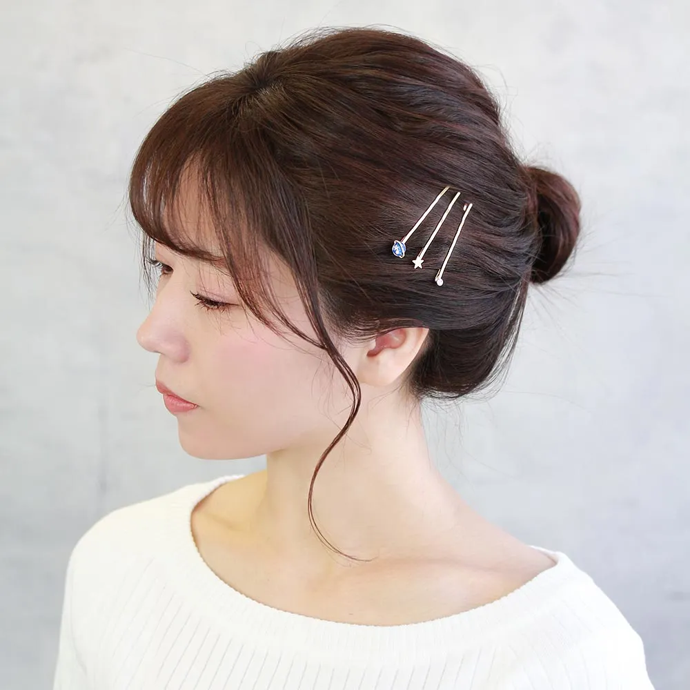 Saturn and Star Hairpin Set