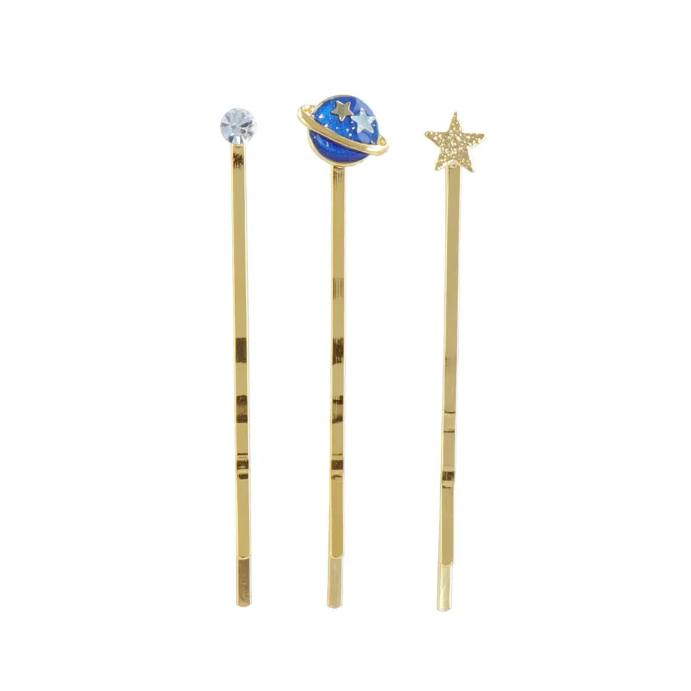 Saturn and Star Hairpin Set