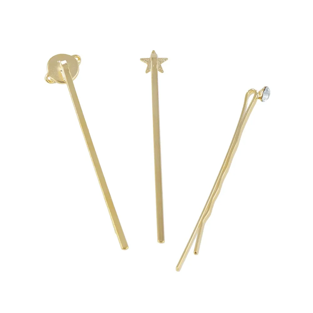 Saturn and Star Hairpin Set