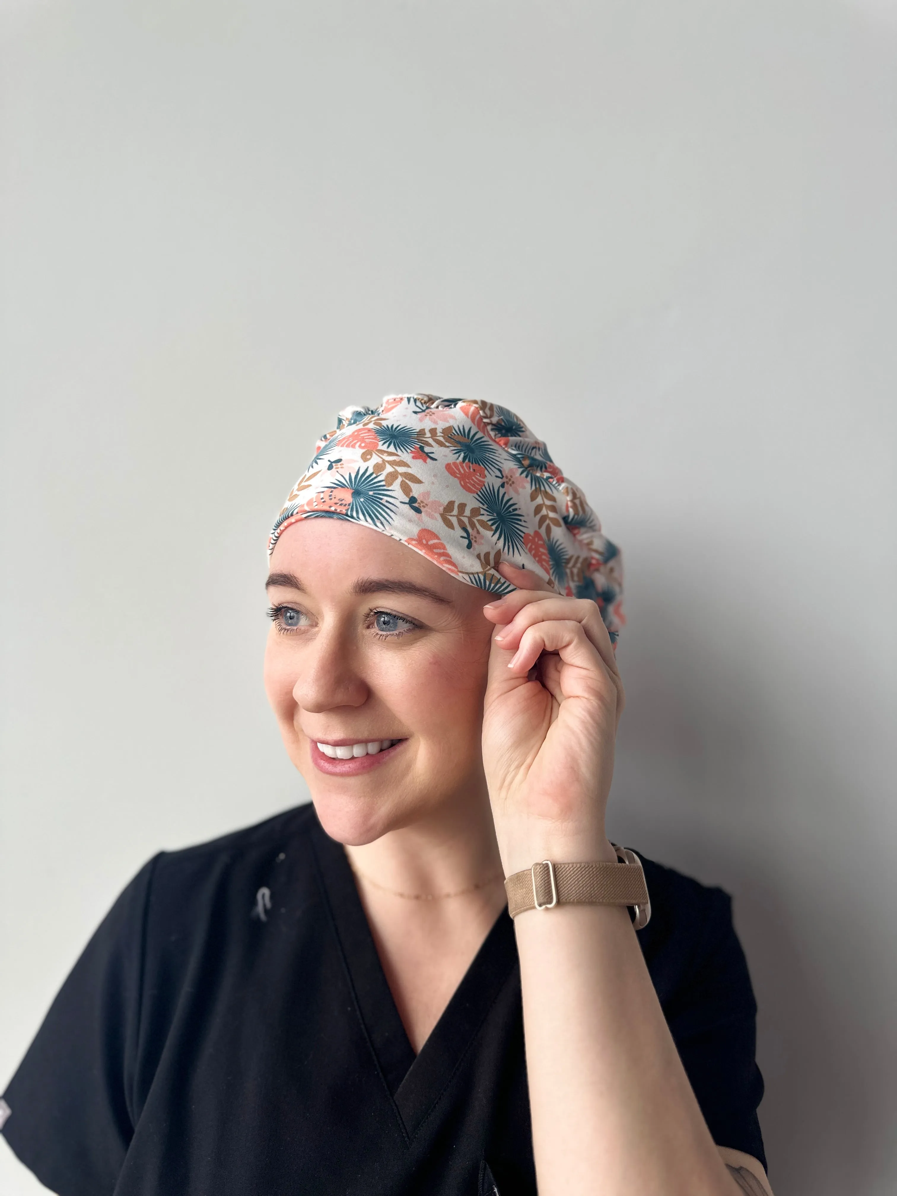 Scrub Hat - Boho Monstera