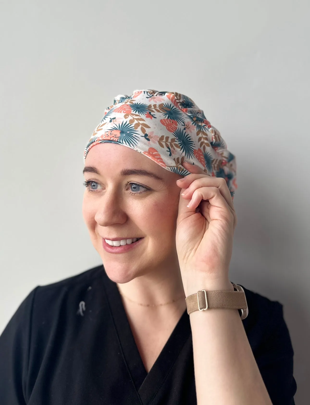 Scrub Hat - Boho Monstera