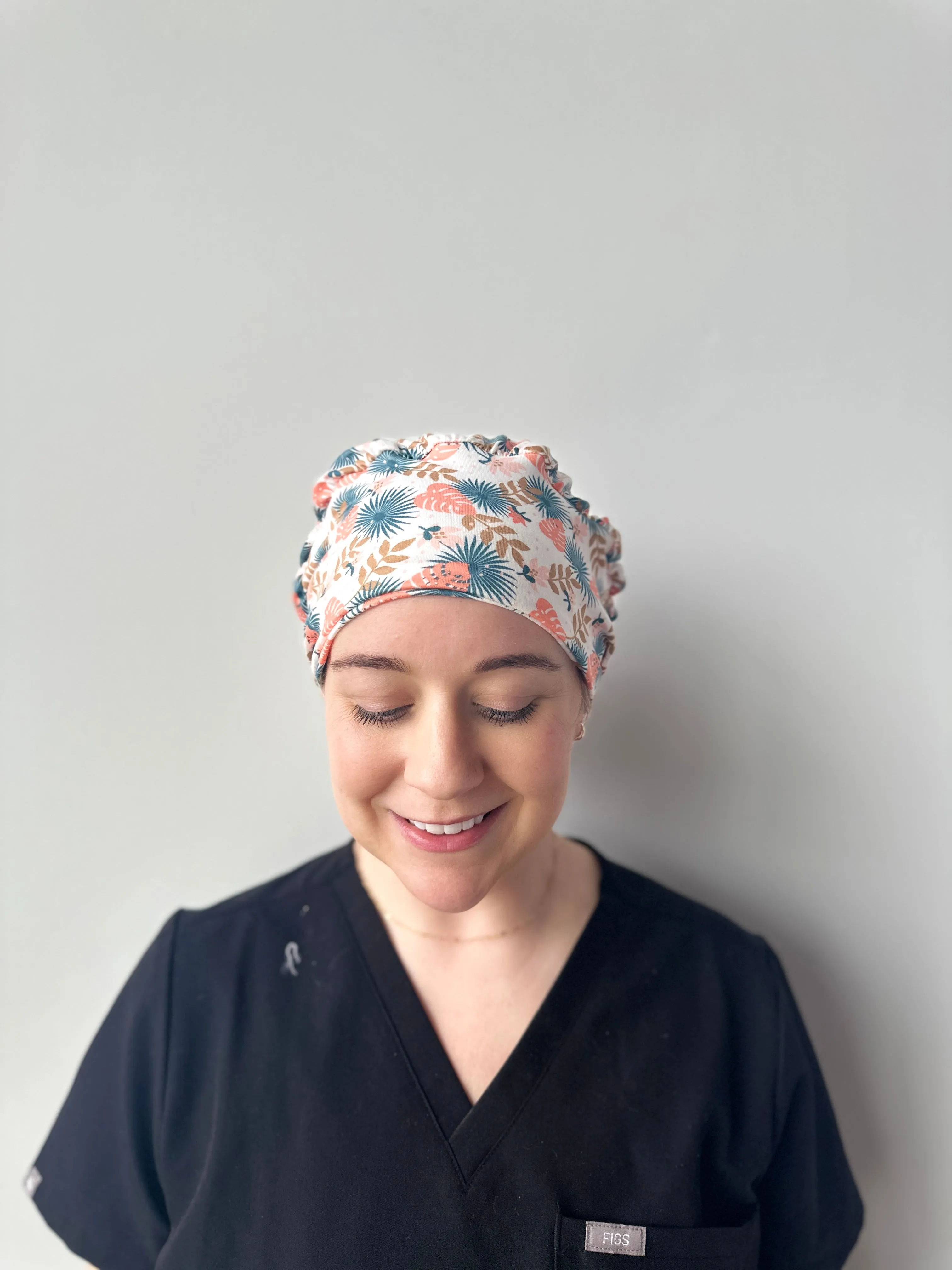 Scrub Hat - Boho Monstera