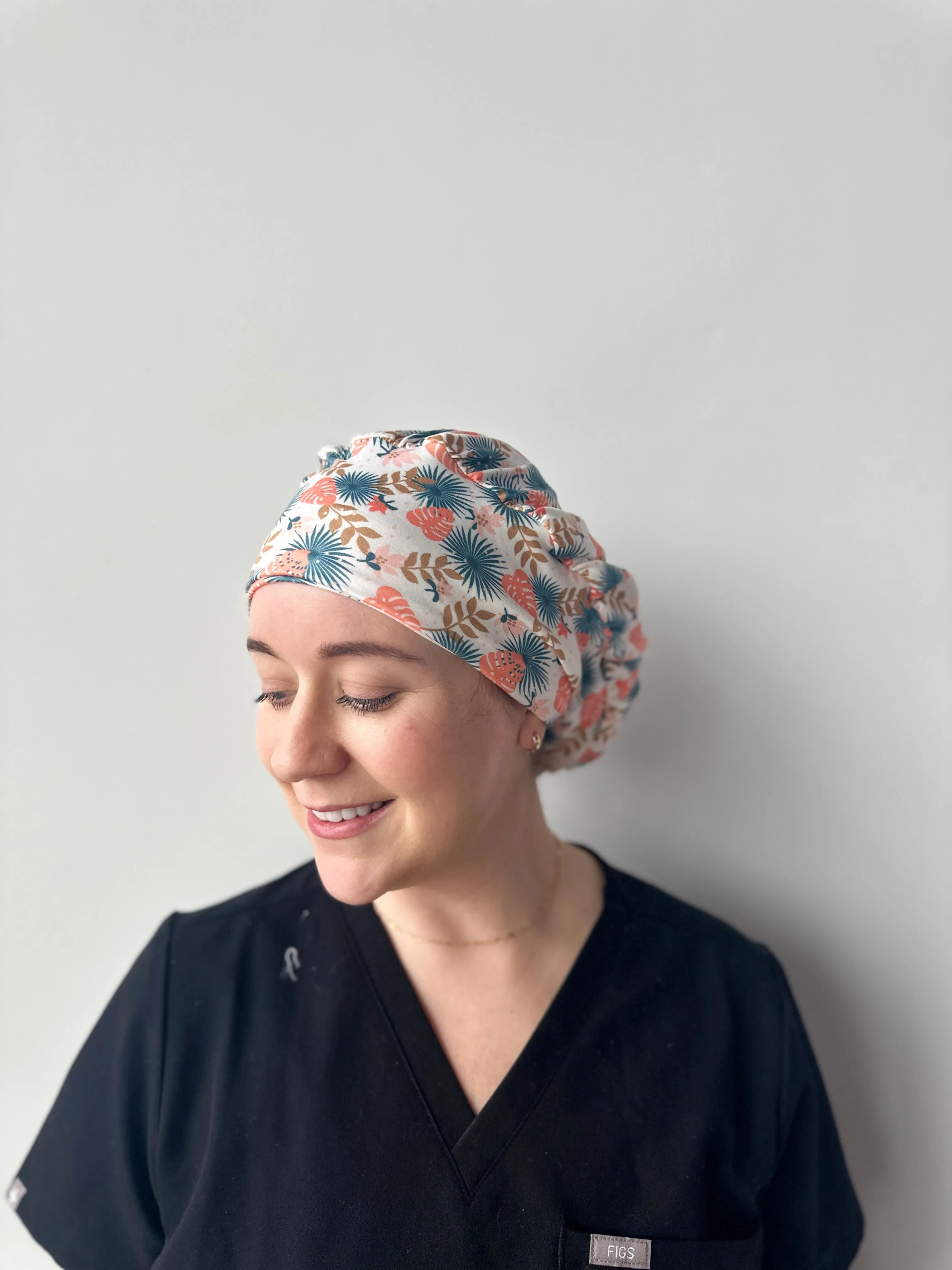 Scrub Hat - Boho Monstera