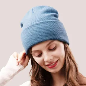 Solid Color Winter Skullies Casual Warm Knitted Winter Beanie