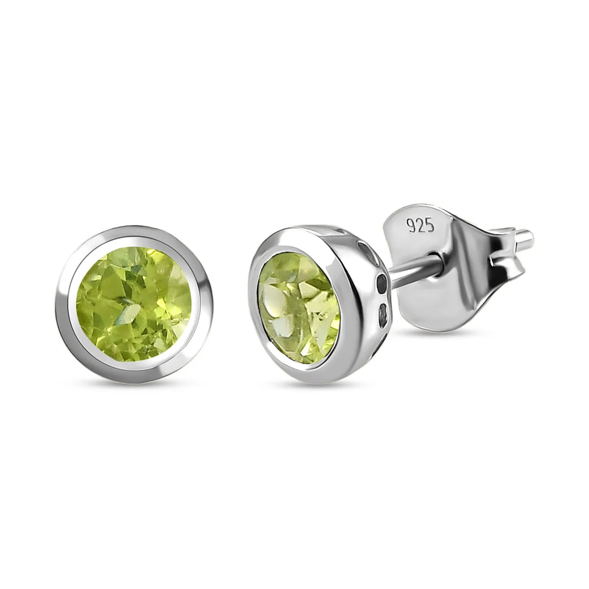 Solitaire Birthstone Stud Earrings