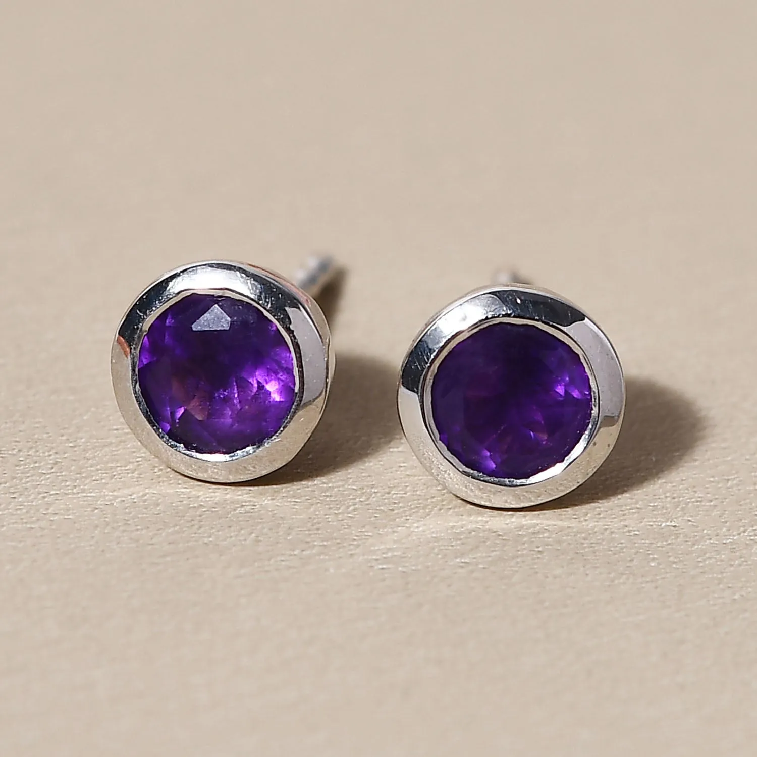 Solitaire Birthstone Stud Earrings