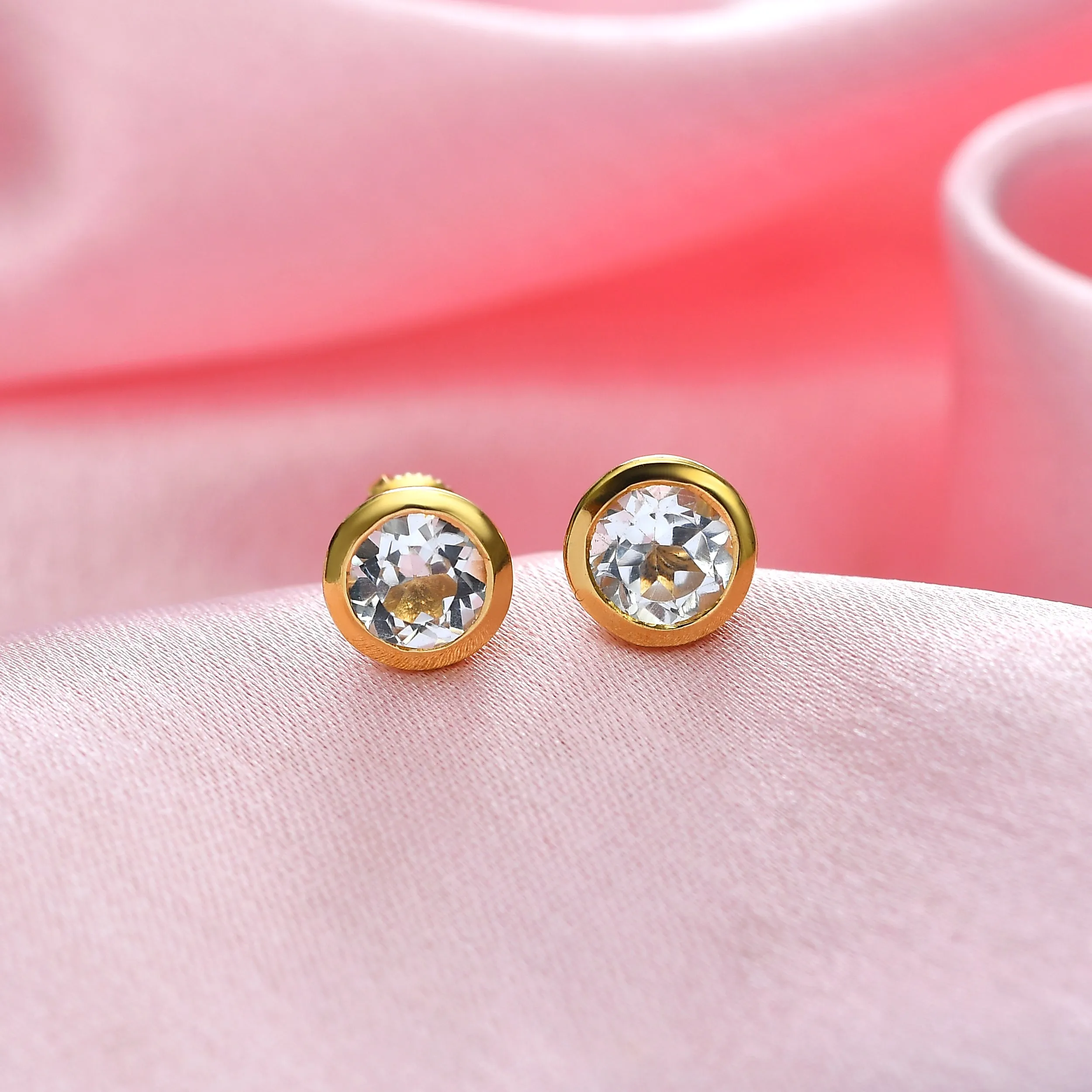 Solitaire Birthstone Stud Earrings