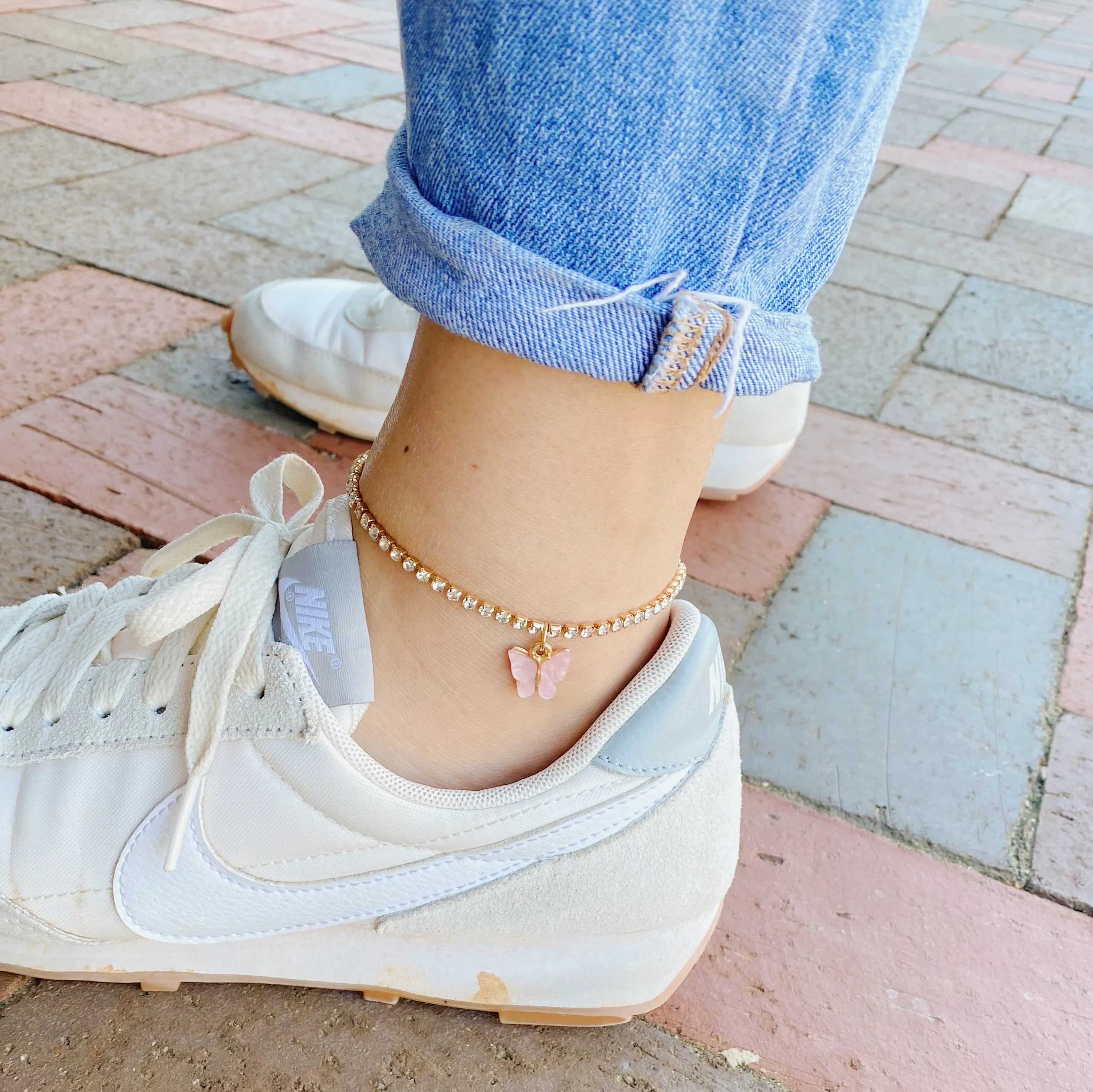 Sparkly Butterfly Anklet