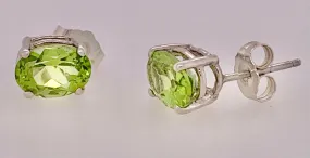 Sterling Silver Peridot Earrings