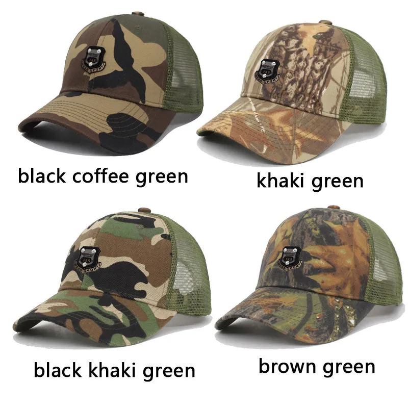 Summer Camouflage Mesh Men Baseball Cap Women Snapback Caps Hats For Men F&S Gorras Rivet Bone Casquette Sun Baseball Hat Cap