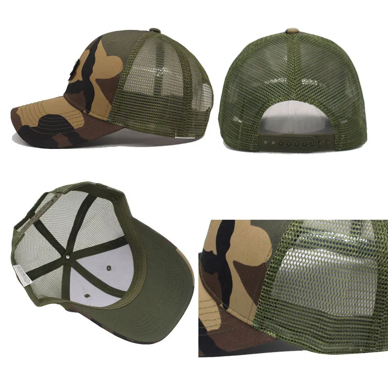 Summer Camouflage Mesh Men Baseball Cap Women Snapback Caps Hats For Men F&S Gorras Rivet Bone Casquette Sun Baseball Hat Cap