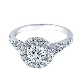 Suri Round Halo Ready for Love Diamond Engagement Ring