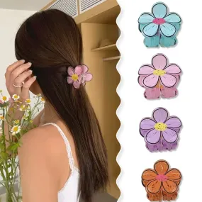 TAVIMART  -  Acrylic Graffiti Flower Hair Clips Women Sweet Versatile Outdoor Hairpin Fashion Grab Cawl Clip Girls Hair Accessories