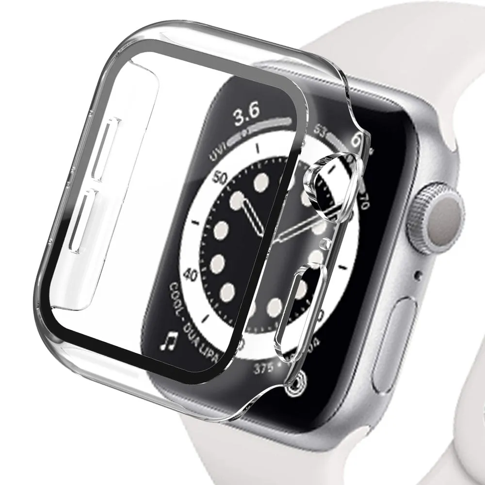 Tempered Glass Matte Watch Cover  for Apple Watch Case 44mm 40mm 42mm 38mm  Bumper Screen Protector for Iwatch SE 6 5 4 3 2 1