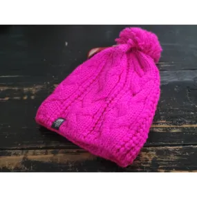 The North Face Bigsby Pom Pom Bright Pink Beanie Hat Unisex OS