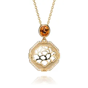 The Tang Elegance Necklace 18kt Yellow Gold with Spessartite Garnet