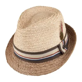 Trinidad Straw Trilby Hat - Natural