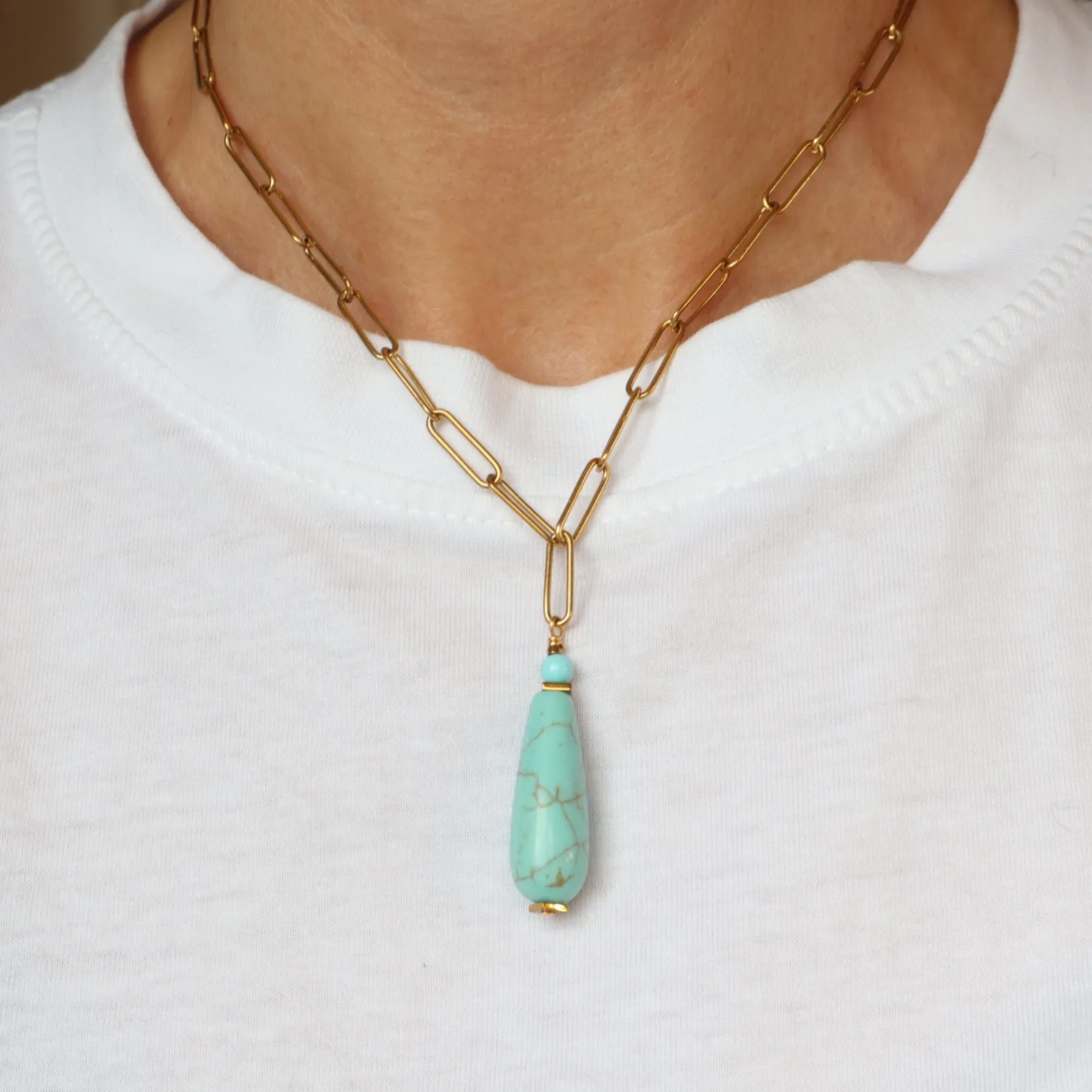 Turquoise Cone Necklace