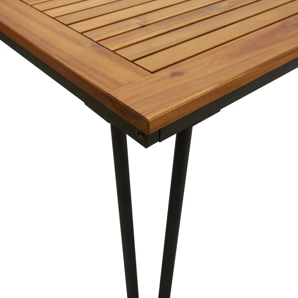 vidaXL Garden Table with Hairpin Legs 180x90x75 cm Solid Wood Acacia