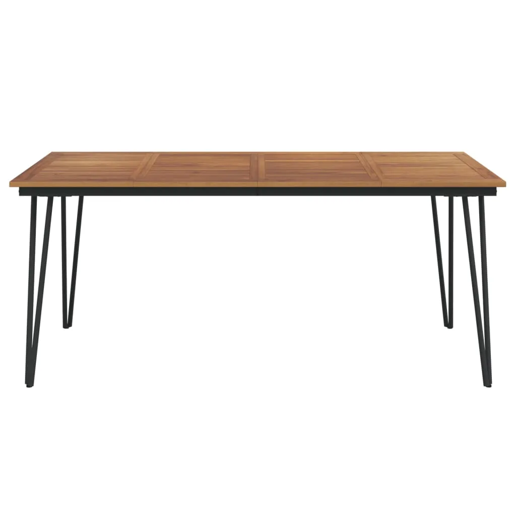 vidaXL Garden Table with Hairpin Legs 180x90x75 cm Solid Wood Acacia