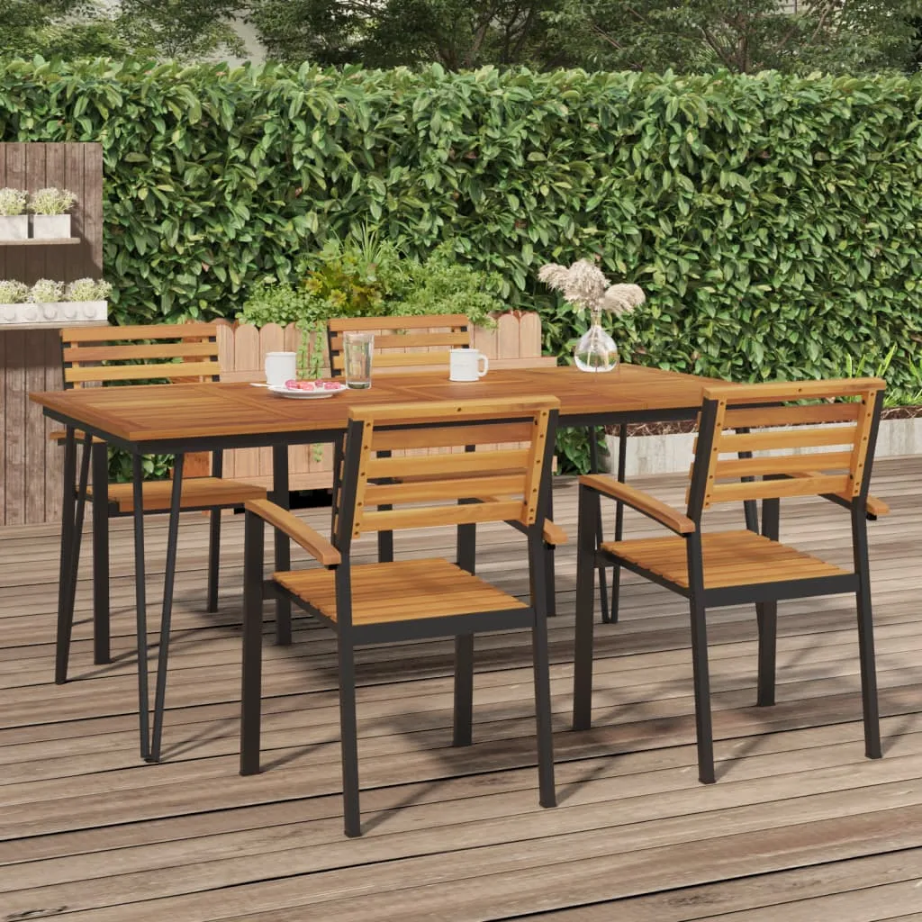 vidaXL Garden Table with Hairpin Legs 180x90x75 cm Solid Wood Acacia