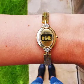 Vintage Women's Digital LCD Gold Watch - By Camelot