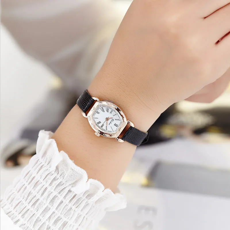 Women's Watch Women's Korean-Style Trendy Retro Belt Electronic Simple Student Ladies Fashion Watch